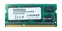 Memory RAM 1x 4GB 2-POWER SO-DIMM DDR3 1066MHz PC3-8500 | MEM5003A