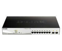 Switch D-Link DGS-1210-10MP/E 8x 1Gb 2x SFP 130 W PoE+