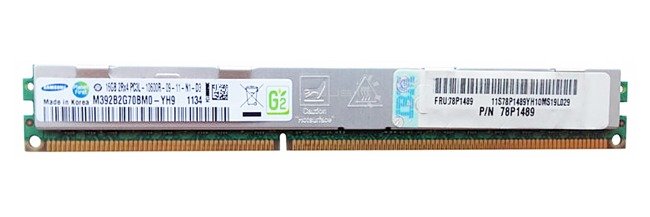 Memory RAM 1x 16GB IBM ThinkServer & System X DDR3 1333MHz ECC REGISTERED DIMM | 78P1489 