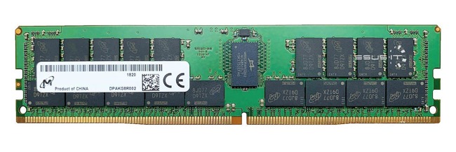 Memory RAM 1x 16GB Micron ECC REGISTERED DDR4 1Rx4 3200MHz PC4-25600 RDIMM | MTA18ASF2G72PZ-3G2