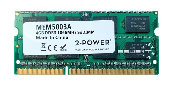 Memory RAM 1x 4GB 2-POWER SO-DIMM DDR3 1066MHz PC3-8500 | MEM5003A