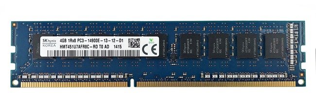 Memory RAM 1x 4GB Hynix ECC UNBUFFERED DDR3  1866MHz PC3-14900 UDIMM | HMT451U7AFR8C-RD