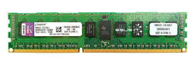 Memory RAM 1x 4GB Kingston ECC REGISTERED DDR3 2Rx8 1333MHz PC3-10600 RDIMM | HW4D3L13R9D8HC