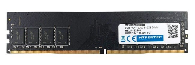 Memory RAM 1x 8GB HYPERTEC NON-ECC UNBUFFERED DDR4 2400MHz PC4-19200 UDIMM | MEM192008GBD