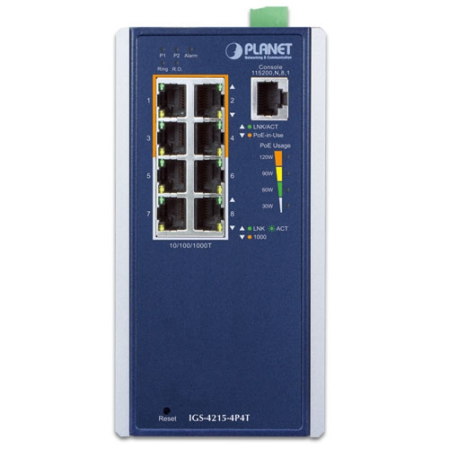 Switch Planet IGS-4215-4P4T 8x 1Gb 144 W PoE+