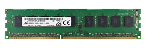 Memory RAM 1x 4GB Micron ECC UNBUFFERED DDR3  1600MHz PC3-12800 UDIMM | MT18KSF51272AZ-1G6